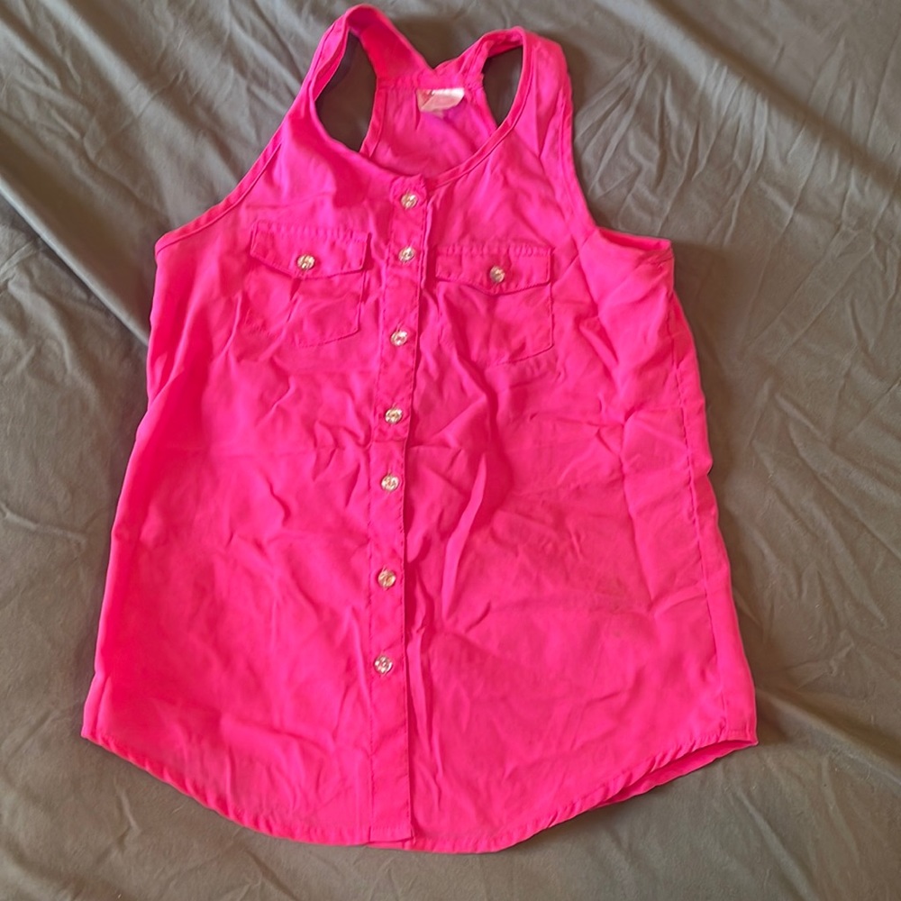 Pink button up size 10
